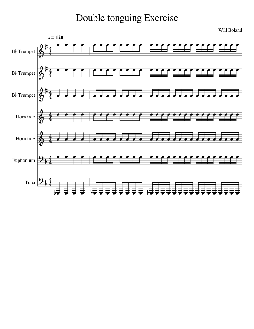 Double tonguing trumpet on sale