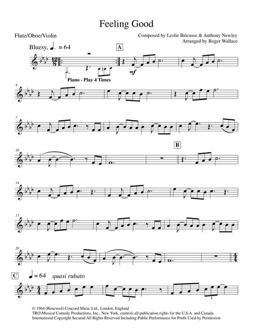 Feeling Good (Arr. Roger Wallace) - Michael Buble (Violin and Piano)