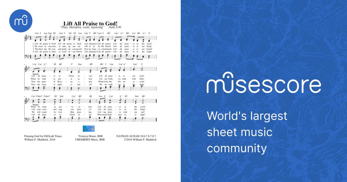 Lift All Praise to God! Sheet Music with Chords for Strings group ...