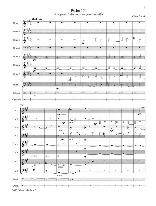 Psalm 150 (Arr. Edition Maulwurf) - César Franck (Brass Ensemble)
