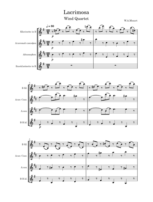 Lacrimosa Requiem – Wolfgang Amadeus Mozart