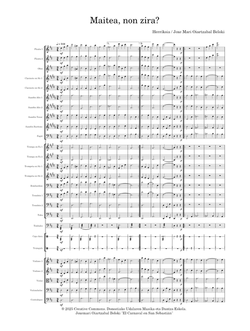 Herrikoia - Oiartzabal - Maitea non zira - Orkestra – Donostiako Udalaren Musika eta Dantza Eskola