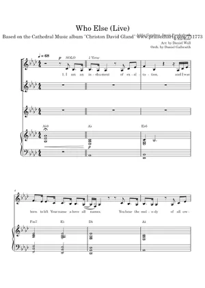 Who Else Notes Who Else – Gateway Worship Sheet Music with Chords for Synthesizer ...