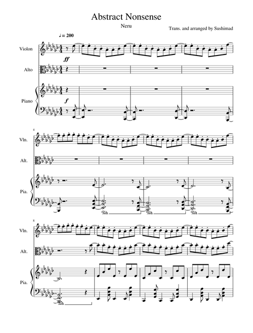 Abstract Nonsense (Piano/ Viola/ Violin)