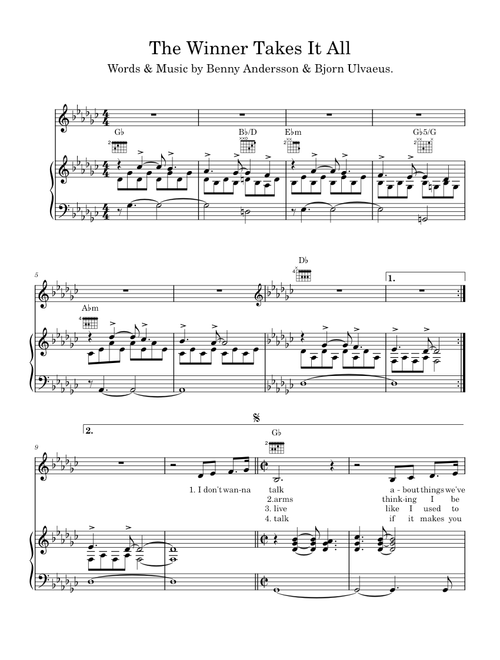 The winner takes it all – ABBA