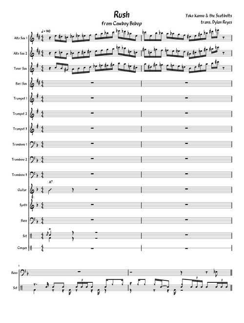 Free Cowboy Bebop sheet music | Download PDF or print on