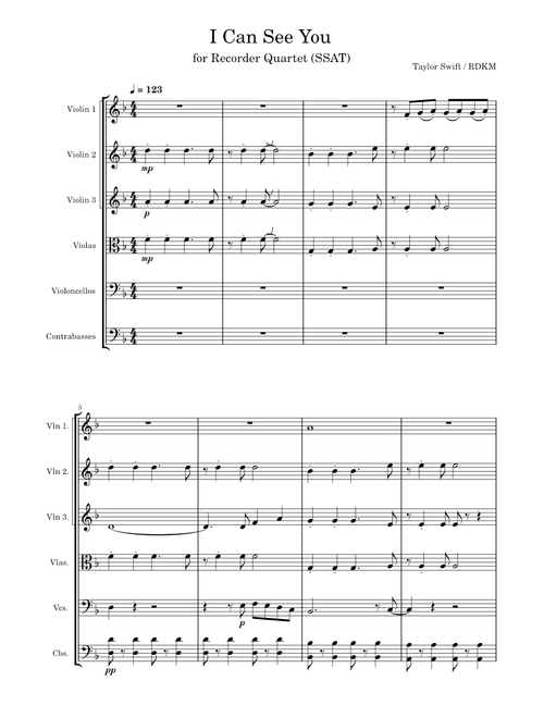 I Can See You (easy) – Taylor Swift / RDKM