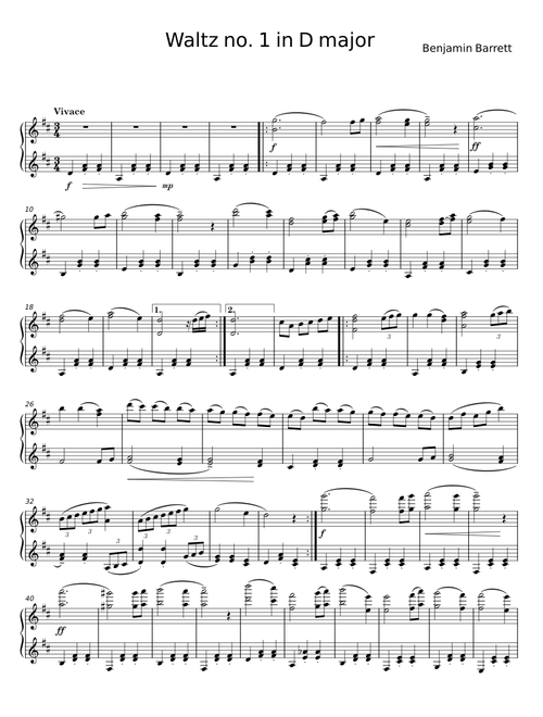 Waltz no. 1 in D major
