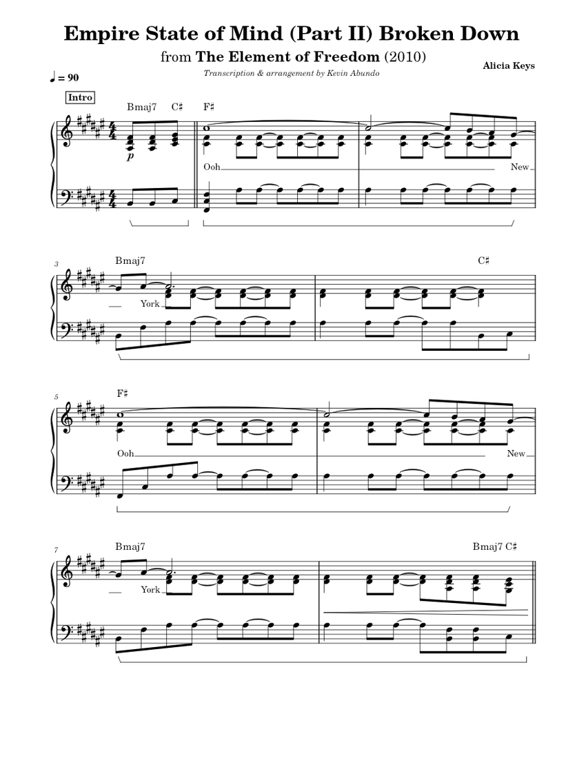 Empire State Of Mind (Part II) Broken Down – Alicia Keys from The