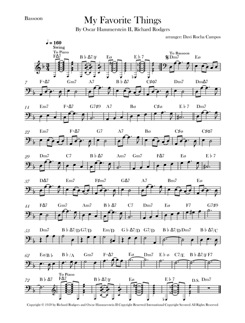 My Favorite Things (Arr. Davi Rocha Campos) - John Coltrane (Bassoon Solo)