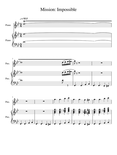 mission impossible score pdf