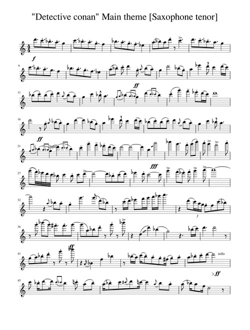 Detective conan Main theme [Saxophone tenor]
