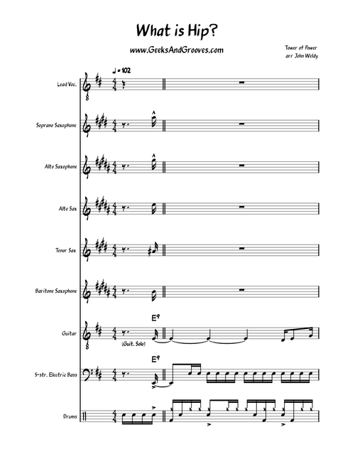 What Is Hip? - Tower Of Power (for Sax Collective)