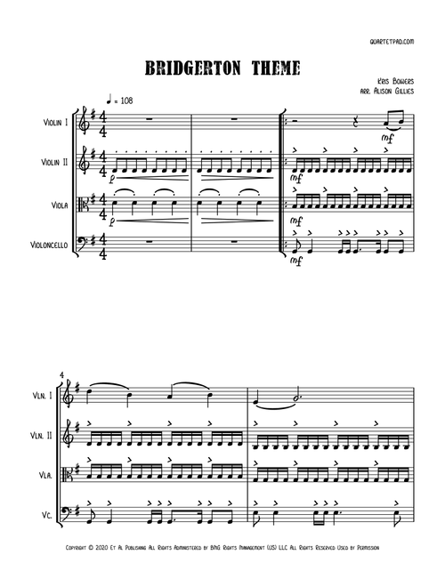 Bridgerton Theme (Arr. Alison Gillies) - Kris Bowers (String Quartet)