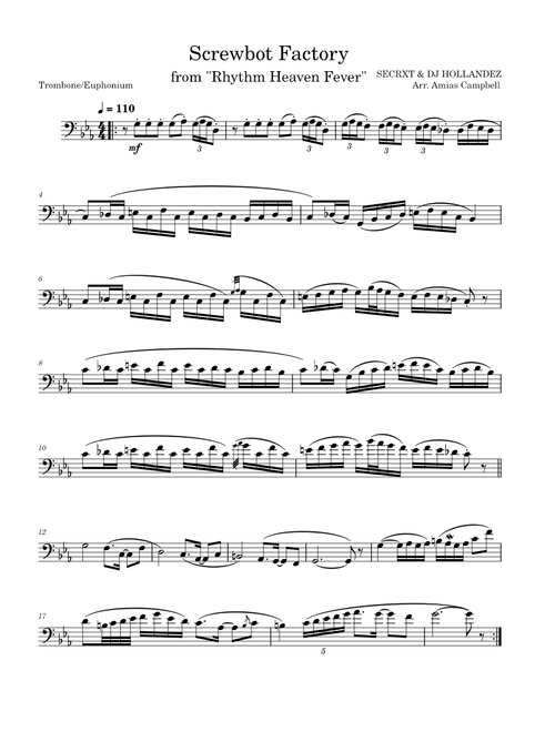 Screwbot Factory, Arr. for Trombone/Euphonium