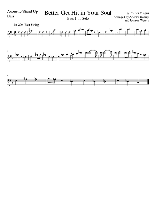 Better Get Hit in Your Soul Bass Intro Solo