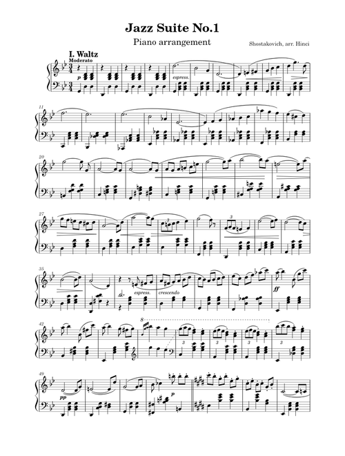 Suite for Jazz Orchestra No.1 (Solo) - Shostakovich