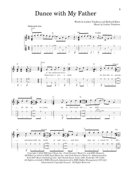 Dance With My Father - Luther Vandross (Easy Ukulele (with Tab))