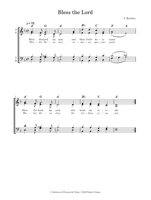 Bless the lord – Taizé