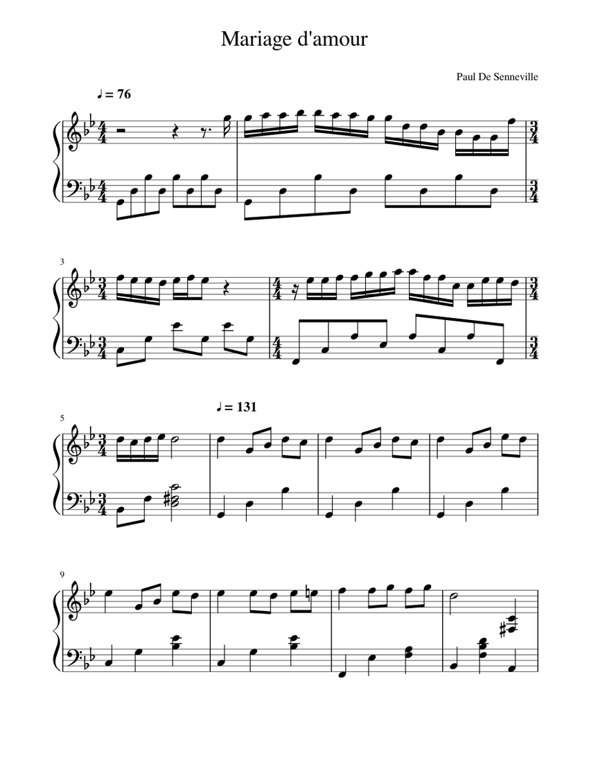 сенневиль ноты для фортепиано. марьяж де амур ноты для фортепиано. поль де сенневиль , ноты для пианино. п. поль сенневиль брак по любви ноты для фортепиано.