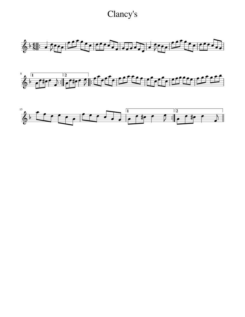 Clancy's Sheet Music for Piano (Solo) easy | MuseScore.com