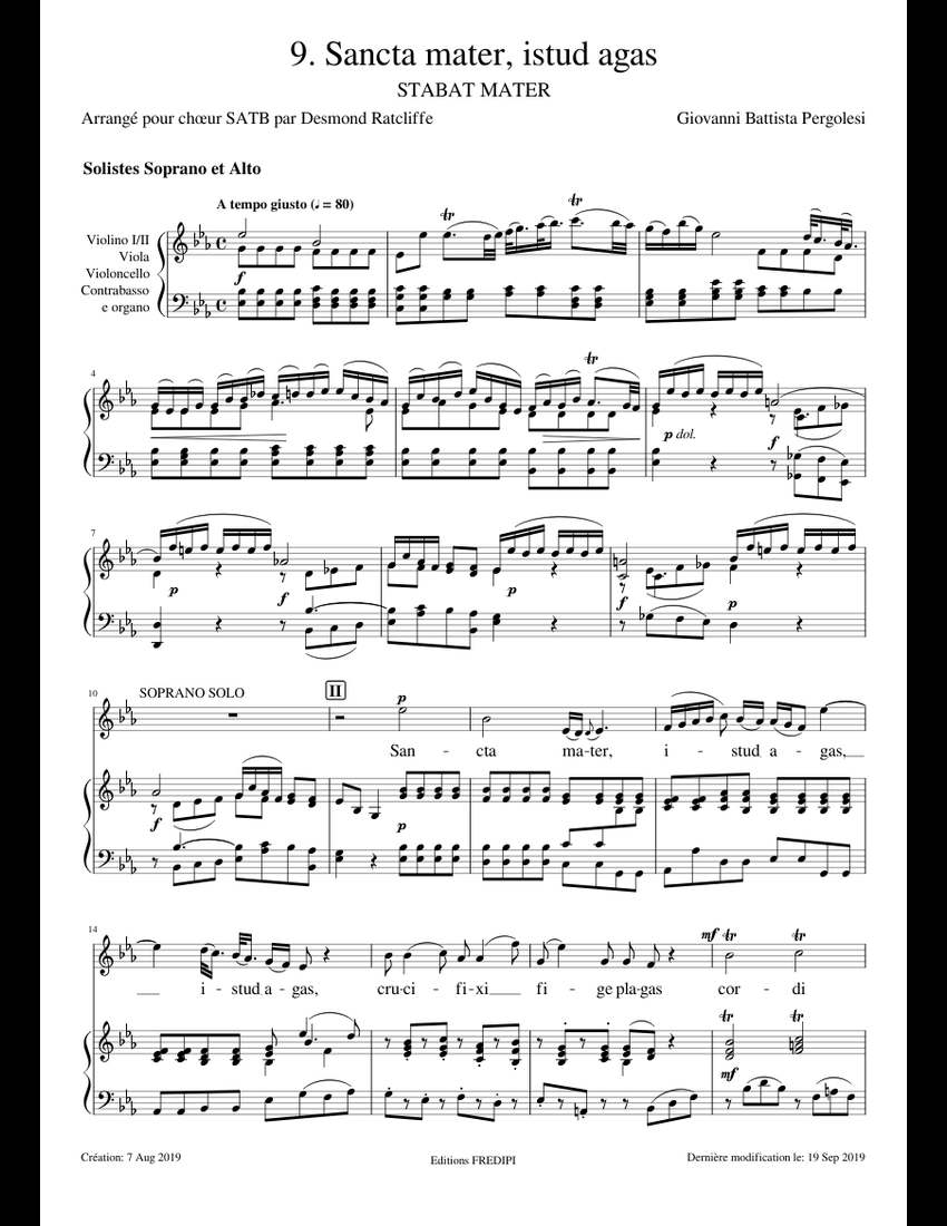 Stabat Mater, P.77, 9. Sancta Mater Istud Agas (SATB Chorus) - Giovanni ...