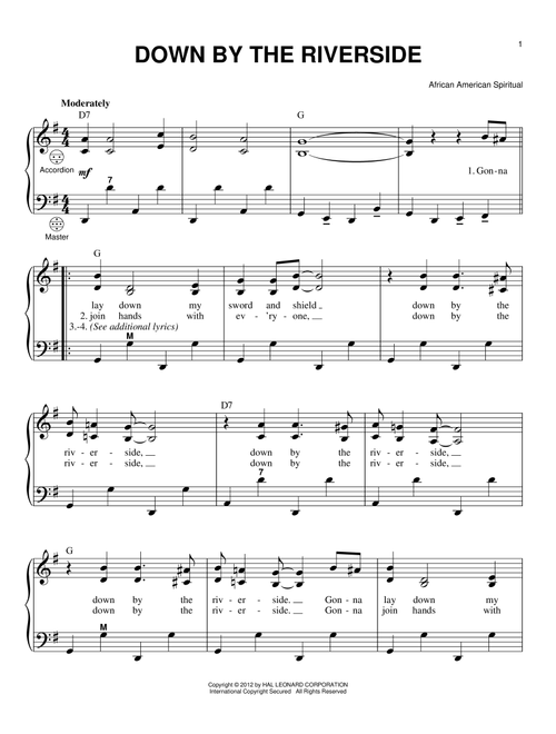 Down By The Riverside (Arr. Gary Meisner) - African American Spiritual (Accordion)