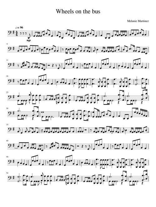 Melanie Martinez Wheels on the bus- Cello