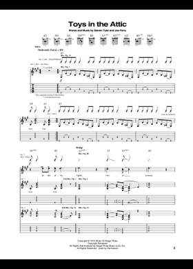 Free Toys In The Attic by Aerosmith sheet music | Download PDF or