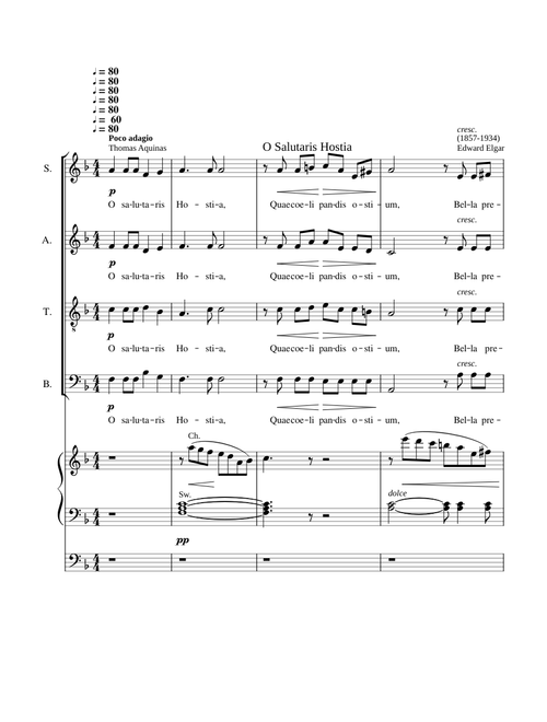 O salutaris hostia (in F major) - Edward Elgar