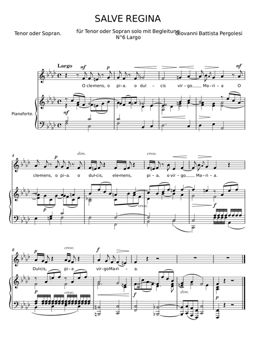 Salve Regina in E minor - Giovanni Battista Pergolesi
