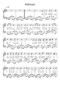 Score preview image Hallelujah by musicgllover