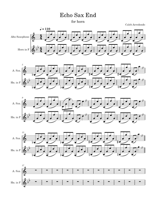Echo Sax End – Caleb Arredondo Echo Sax End - Transcribed