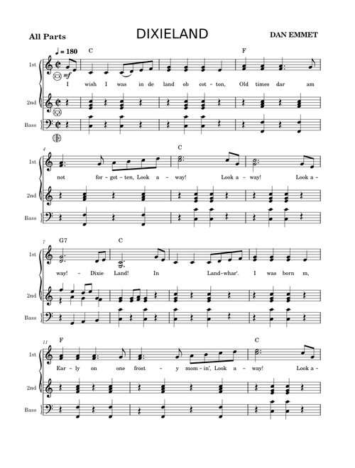 Dixieland – Daniel Decatur Emmett