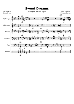 Eurythmics - Sweet Dreams for String Trio Sheet Music for Piano