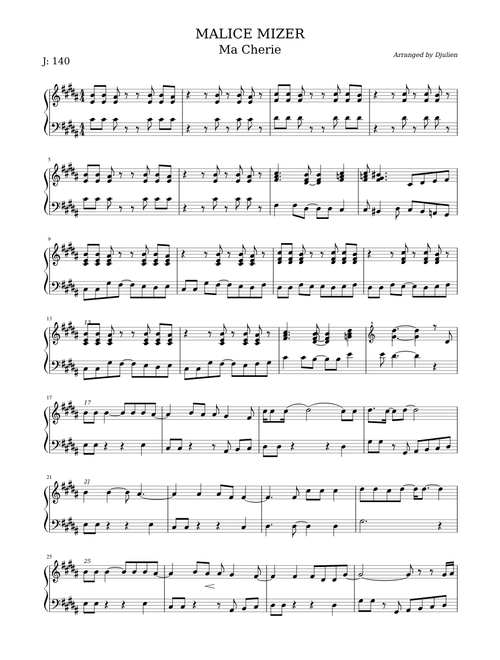 Malice Mizer sheet music by izapieron64 | Play, print, and