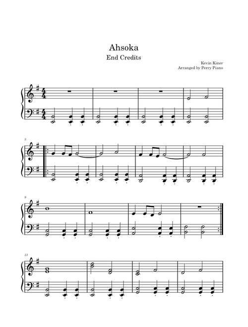 Ahsoka (End credits) – Kevin Kiner Ahsoka (End credits) – Beginner