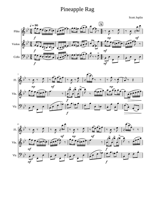 Pineapple Rag Trio – Scott Joplin
