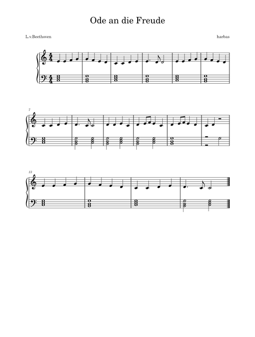 Ode an die Freude (easy) – Ludwig van Beethoven