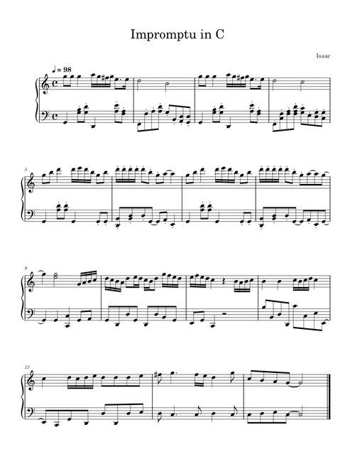 Impromptu in C – isaacnk13