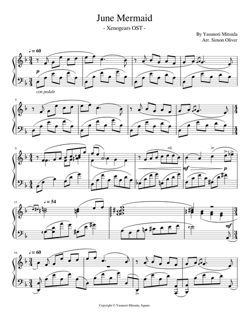 Xenogears sheet music by kenberry5 | Play, print, and download in