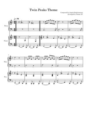 Twin Peaks Theme Sheet Music for Piano (Solo) easy | MuseScore.com