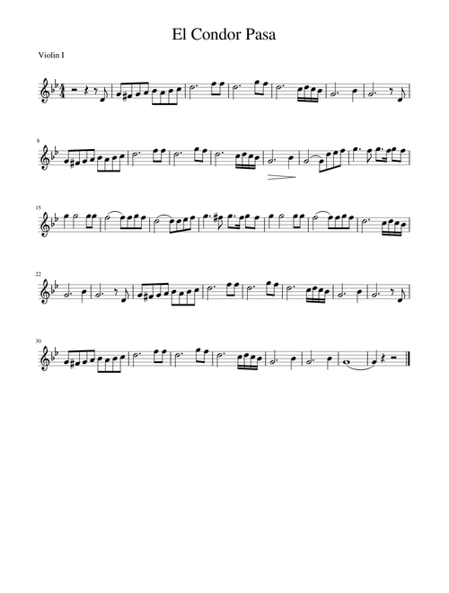 El Condor Pasa - Violin I