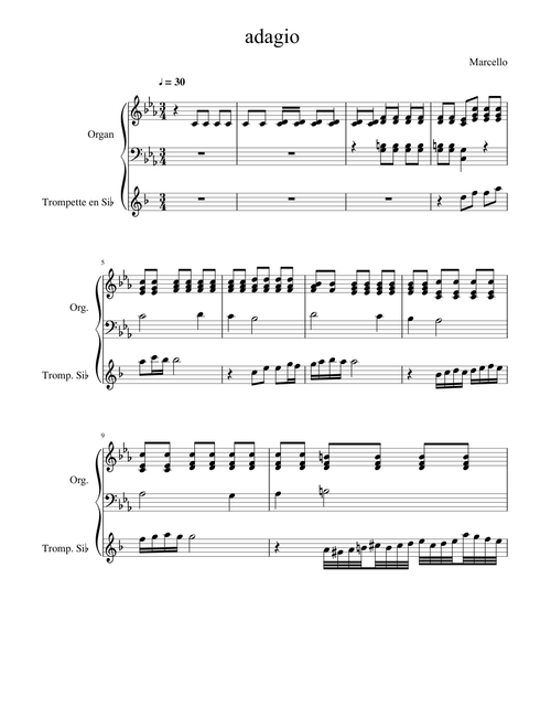 Adagio - Concerto en ut mineur de Marcello