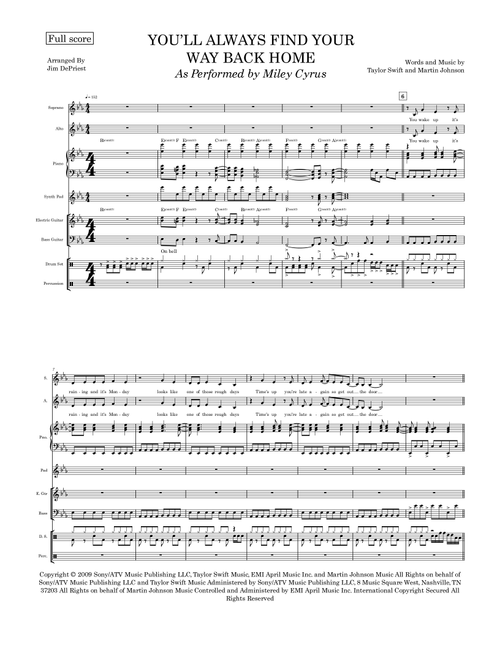 You'll Always Find Your Way Back Home (Arr. Jim DePriest) - Hannah Montana (Choral, SA)