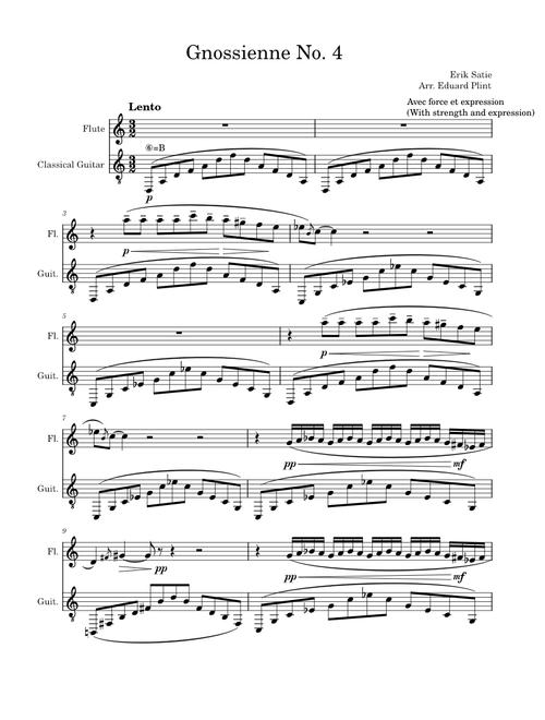 Gnossienne No. 4 – Erik Satie