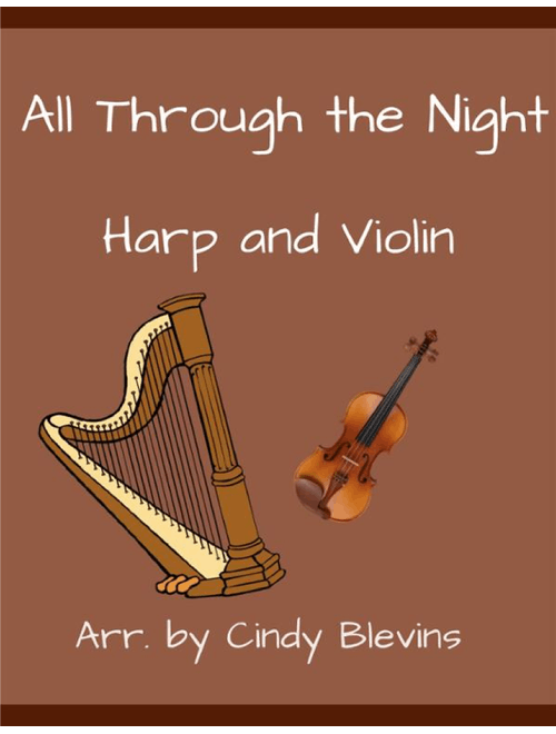 All Through the Night, for Harp and Violin (Arr. Cindy Blevins) - Welsh (Instrumental Duet)