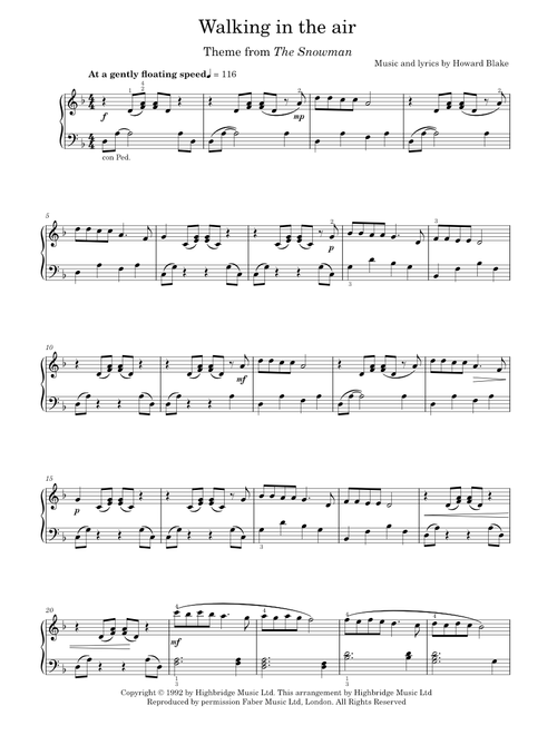 Walking In The Air - Howard Blake (Solo)