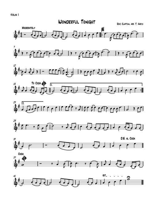 Wonderful Tonight (Arr. Dr. Tianna Heppner) - Eric Clapton (String Quartet)