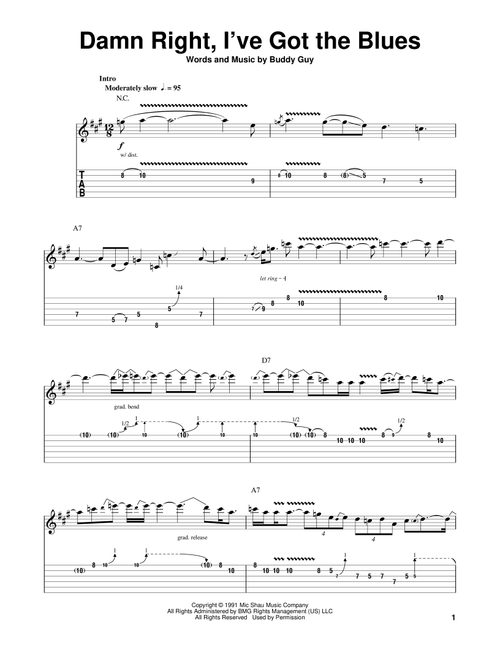 Damn Right, I've Got The Blues - Buddy Guy (Guitar Tab Play-Along)
